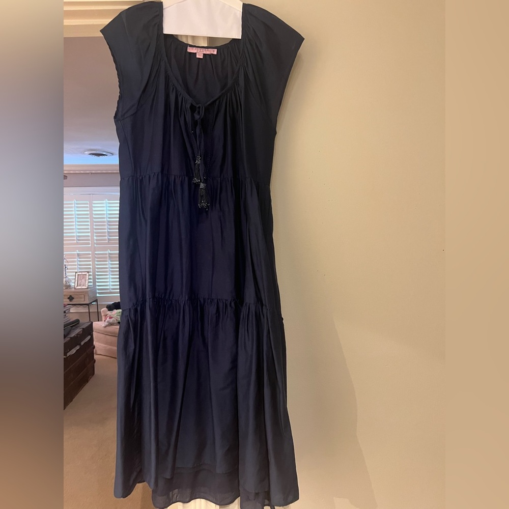 Calypso St. Barth size small summer dress. Navy.